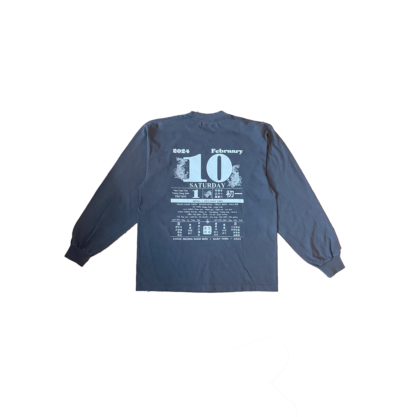 Tết 2024 LONG SLEEVE-WASHED BLACK